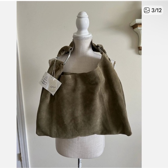 Free People Bobbi Slouch Suede Leather Bag. NWT!!! - Picture 3 of 8